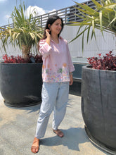 Load image into Gallery viewer, Pink Palm Linen Shirt - SW
