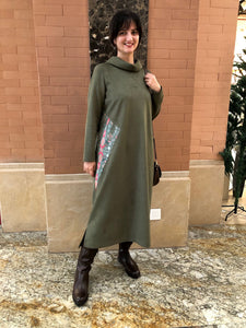 Green Olive Suede Dress - SW